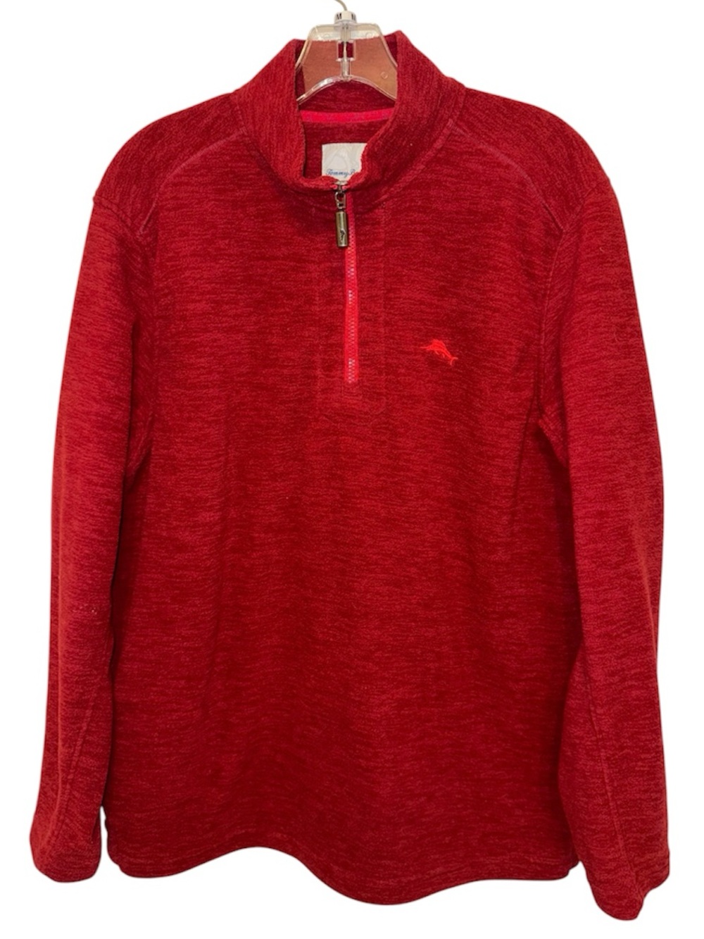 Tommy Bahama Red Half-Zip Pullover Sweater M